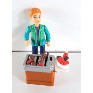 Fisher Price Sweet Streets Dad Brother Figure With Grill Go Anywhere Dollhouse